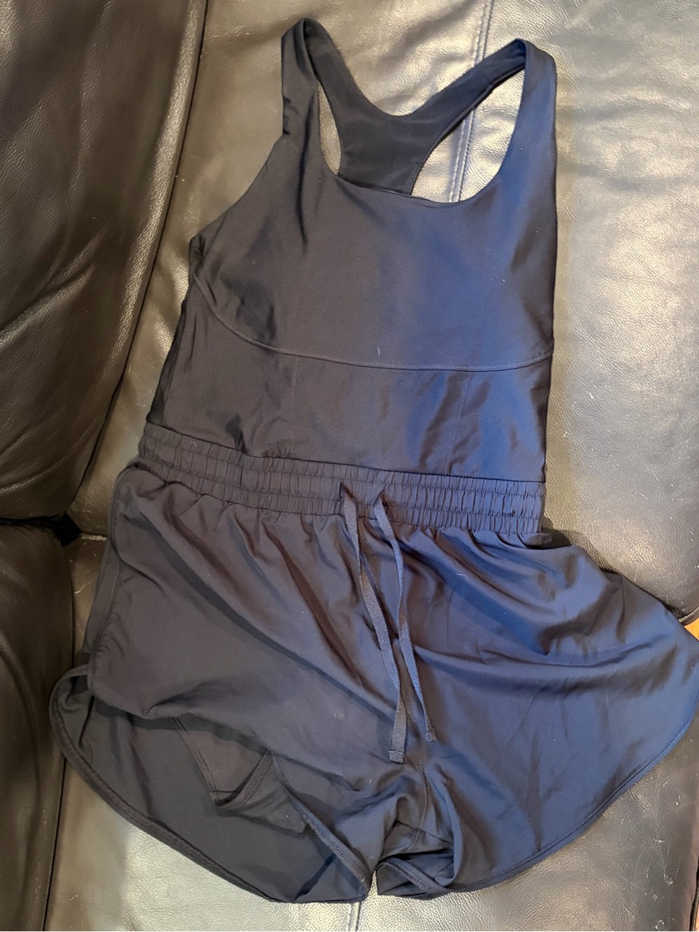 Fabletics Black Racerback Romper